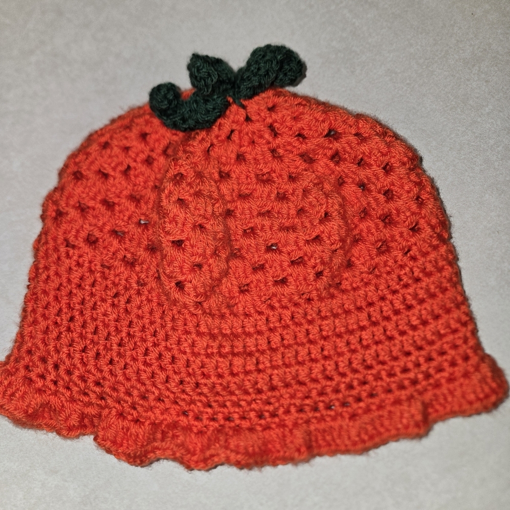 🍊Orange Fruit Crochet Bucket Hat For Toddler Girl Ages 3-5